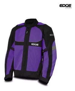 Chamarra Moticlista Con Protectores Jacket Edge Morada