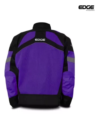 Chamarra Moticlista Con Protectores Jacket Edge Morada - Image 2