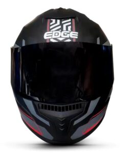 CASCO EDGE FRANKIE HEXA NEGRO ROJO