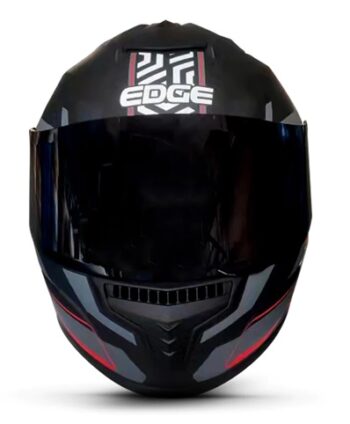 CASCO EDGE FRANKIE HEXA NEGRO ROJO