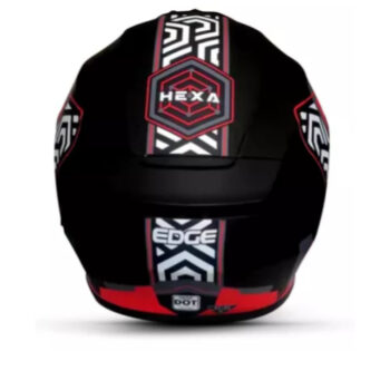 CASCO EDGE FRANKIE HEXA NEGRO ROJO - Image 3